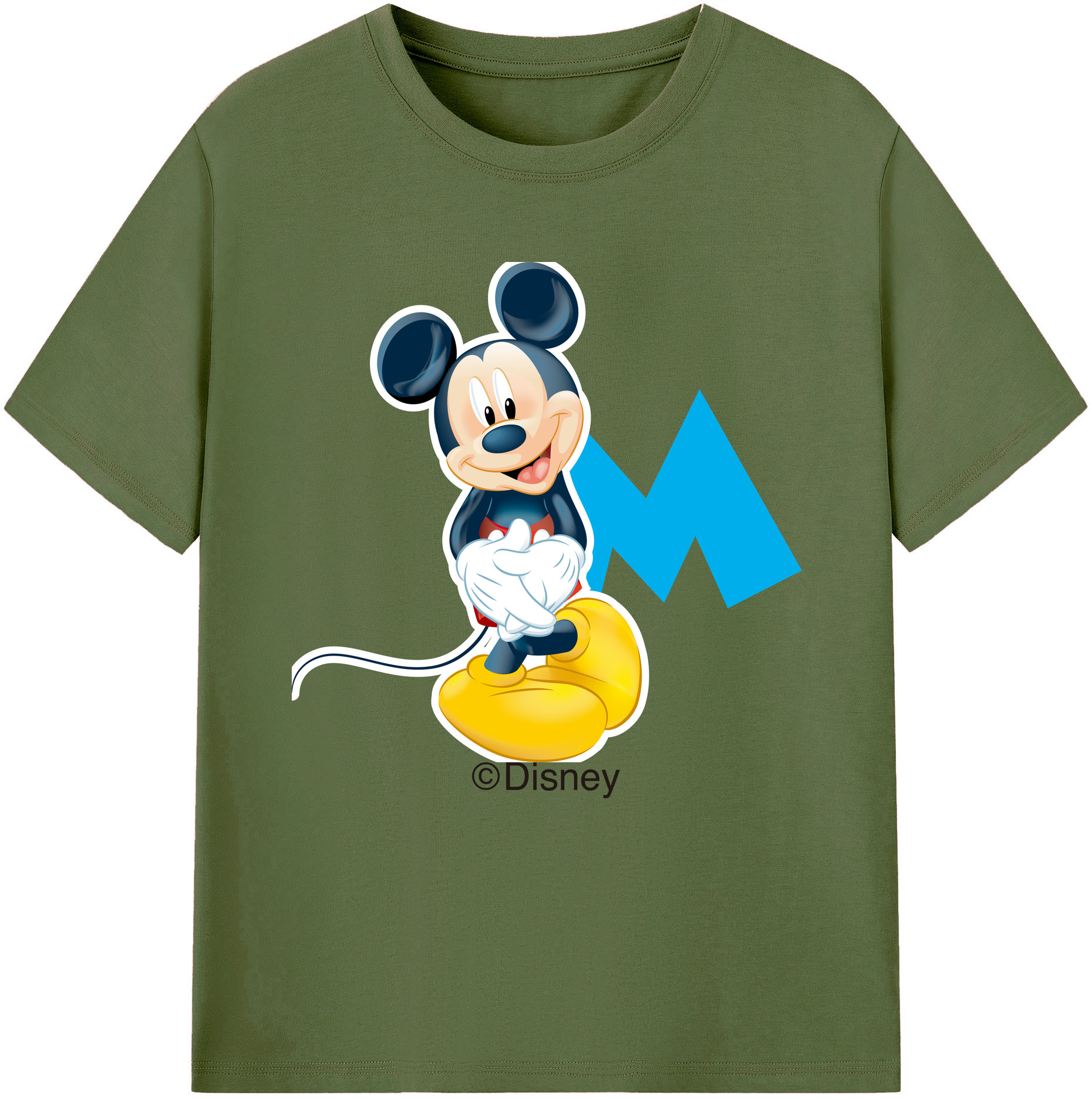 （画像用） ミッキーマウス Mickey Mouse 綿100％半袖Tシャツ（フロントプリント）